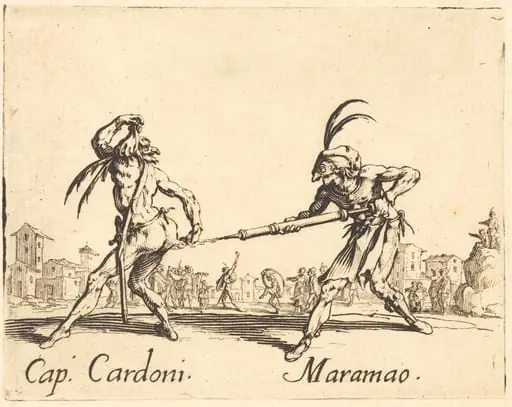 Cap. Cardoni and Maramao, by Jacques Callot