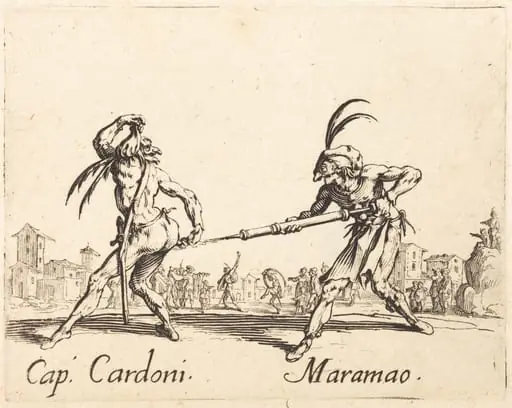 Cap. Cardoni and Maramao, by Jacques Callot