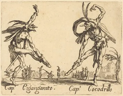 Cap. Esgangarato and Cap. Cocodrillo, by Jacques Callot