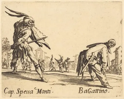 Cap. Spessa Monti and Bagattino, by Jacques Callot