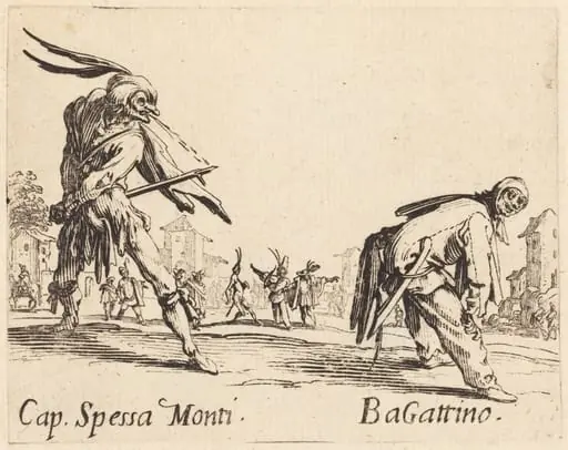 Cap. Spessa Monti and Bagattino, by Jacques Callot