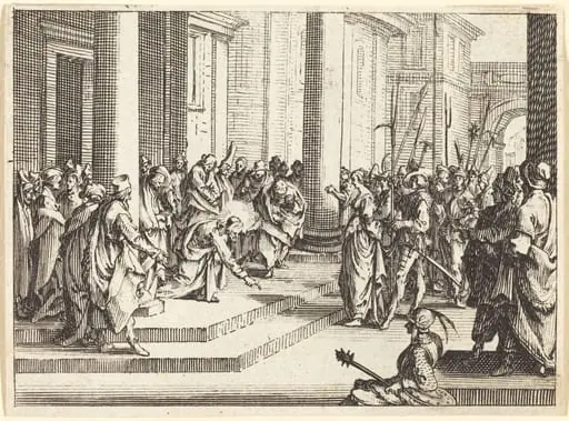 Christ and the Woman Taken in Adultery, by Jacques Callot