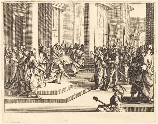 Christ and the Woman Taken in Adultery, by Jacques Callot