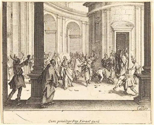 Christ and the Woman Taken in Adultery, by Jacques Callot