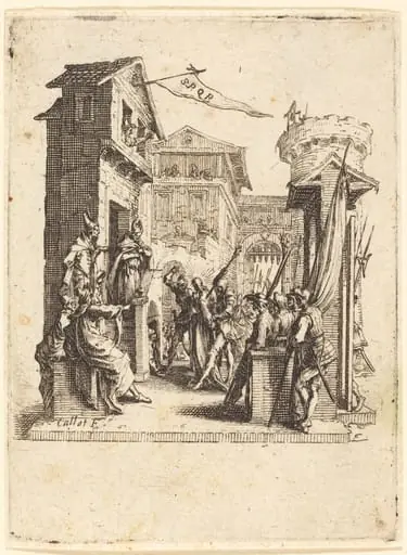 Christ before Caiaphas, by Jacques Callot