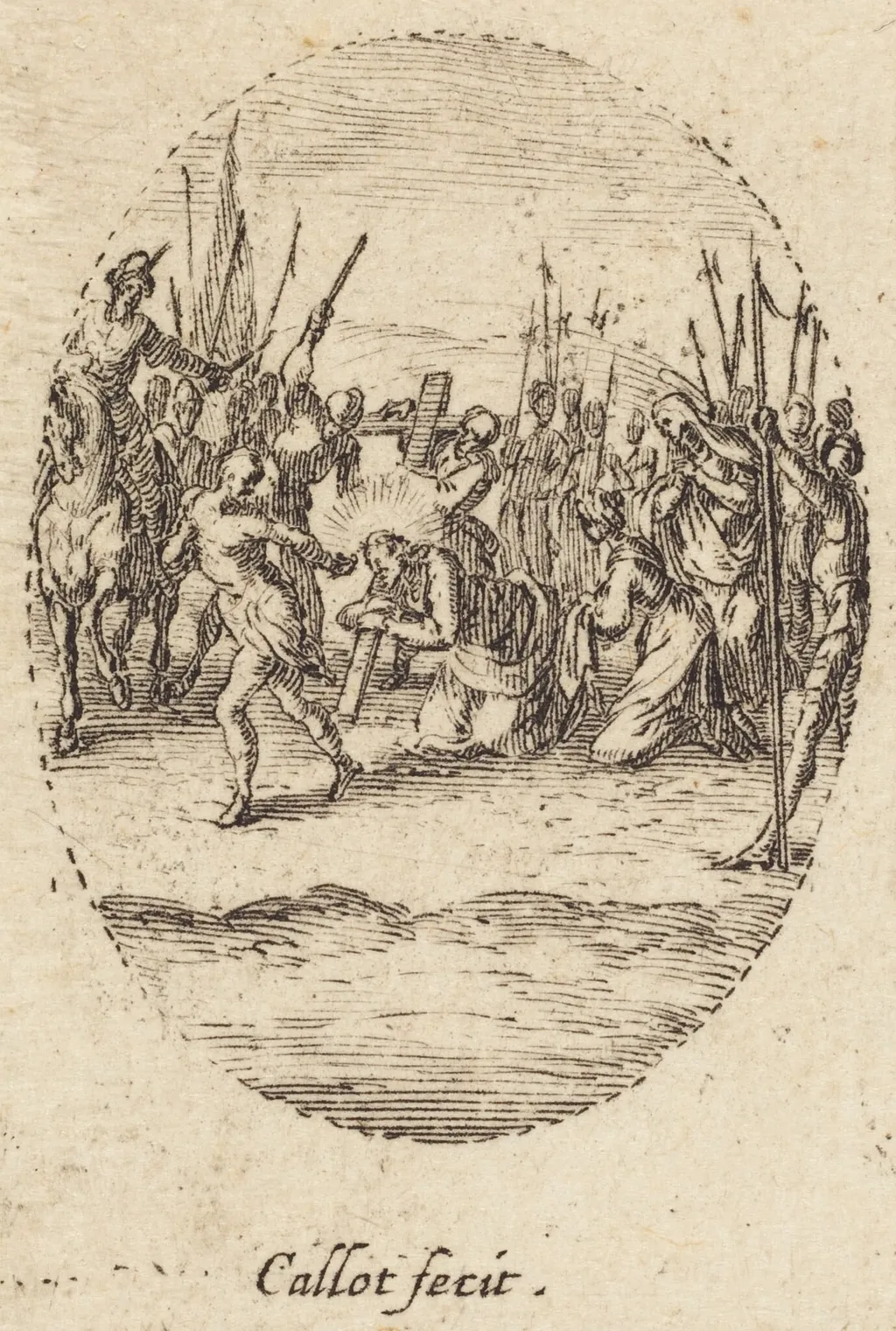 Christ Carrying the Cross, by Jacques Callot, ink, 1631