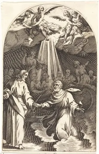 Christ Walking on the Water [first plate], by Jacques Callot