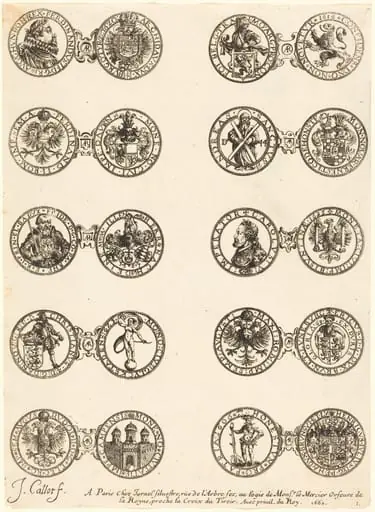 Coins [plate 1], by Jacques Callot