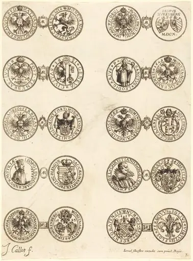 Coins [plate 3], by Jacques Callot