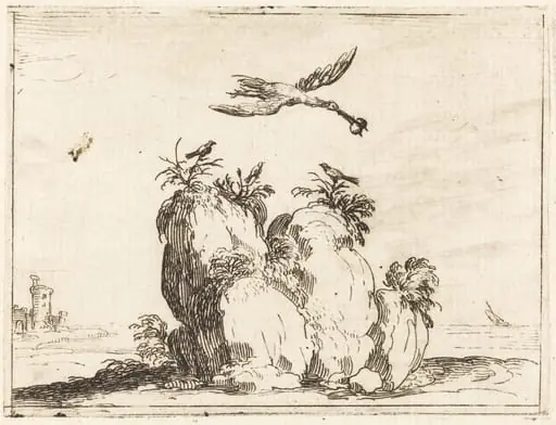 Crane Flying, by Jacques Callot