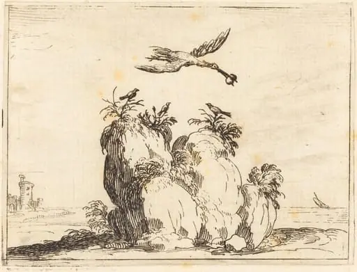 Crane Flying, by Jacques Callot