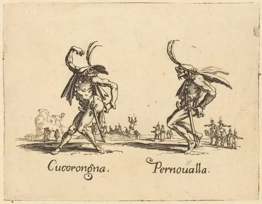 Cucorongna and Pernoualla, by Jacques Callot