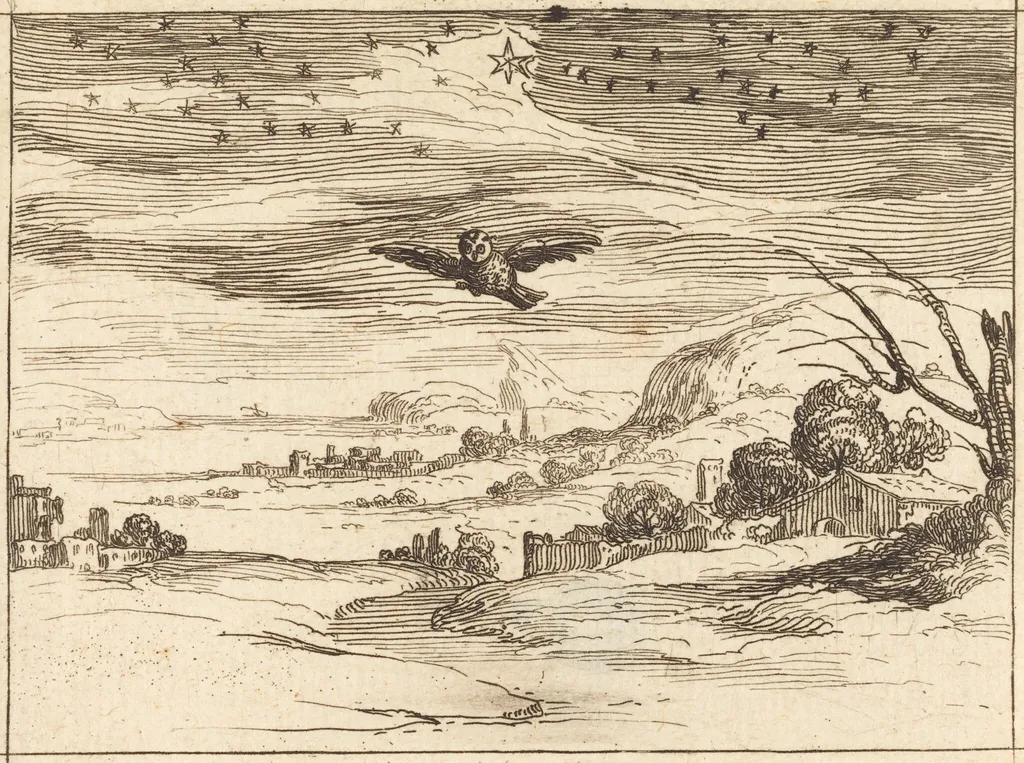 Dawn, by Jacques Callot, ink, 1628