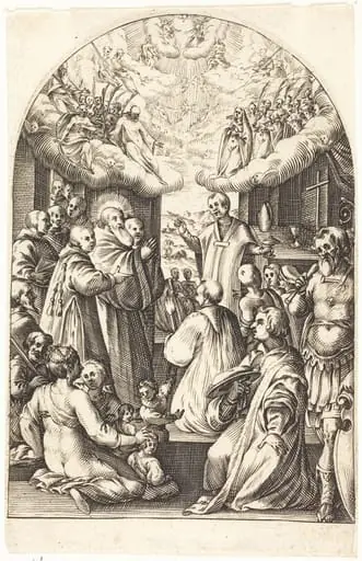 Death of Saint Benedict, by Jacques Callot