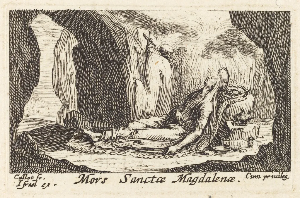 Death of the Magdalene, by Jacques Callot, ink, 1632