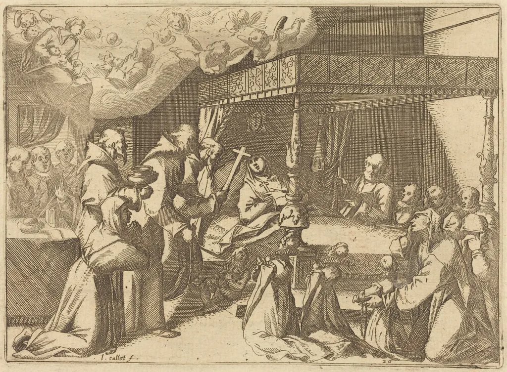 Death of the Queen, by Jacques Callot, ink, 1612