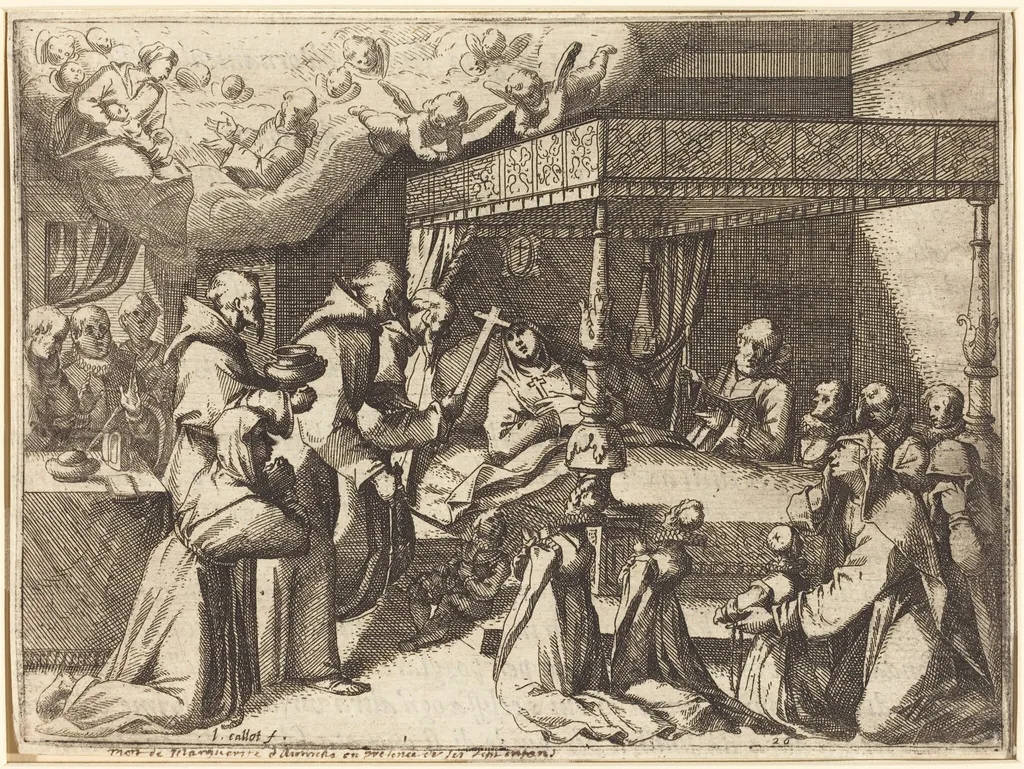 Death of the Queen, by Jacques Callot, ink, 1612