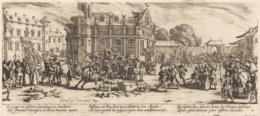 Destruction of a Convent, by Jacques Callot