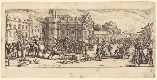 Destruction of a Convent, by Jacques Callot