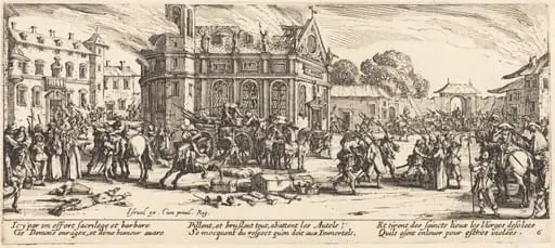 Destruction of a Convent, by Jacques Callot