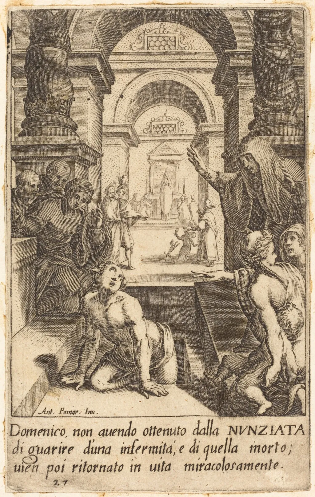 Domenico, by Jacques Callot, ink, 1619