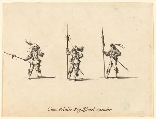 Drill with Halberds, by Jacques Callot