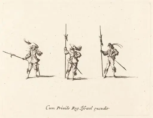 Drill with Halberds, by Jacques Callot