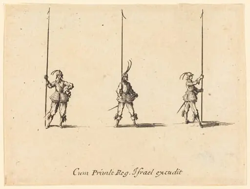 Drill with Raised Pikes, by Jacques Callot
