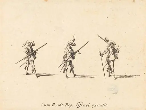 Drill with the Musket, by Jacques Callot