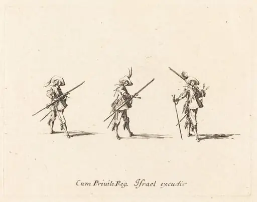 Drill with the Musket, by Jacques Callot