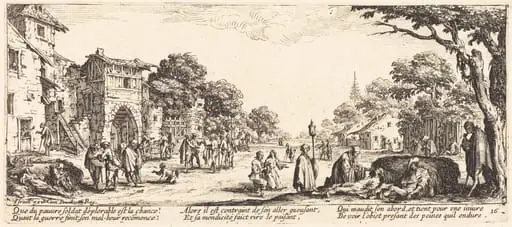 Dying Soldiers by the Roadside, by Jacques Callot