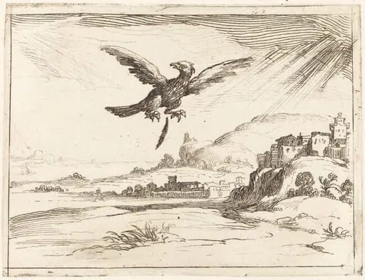 Eagle Losing an Old Feather, by Jacques Callot