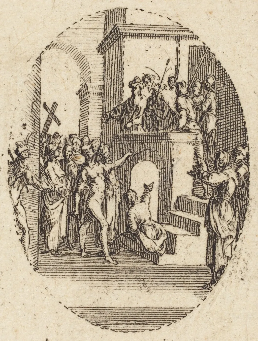 Ecce Homo, by Jacques Callot, ink, 1631