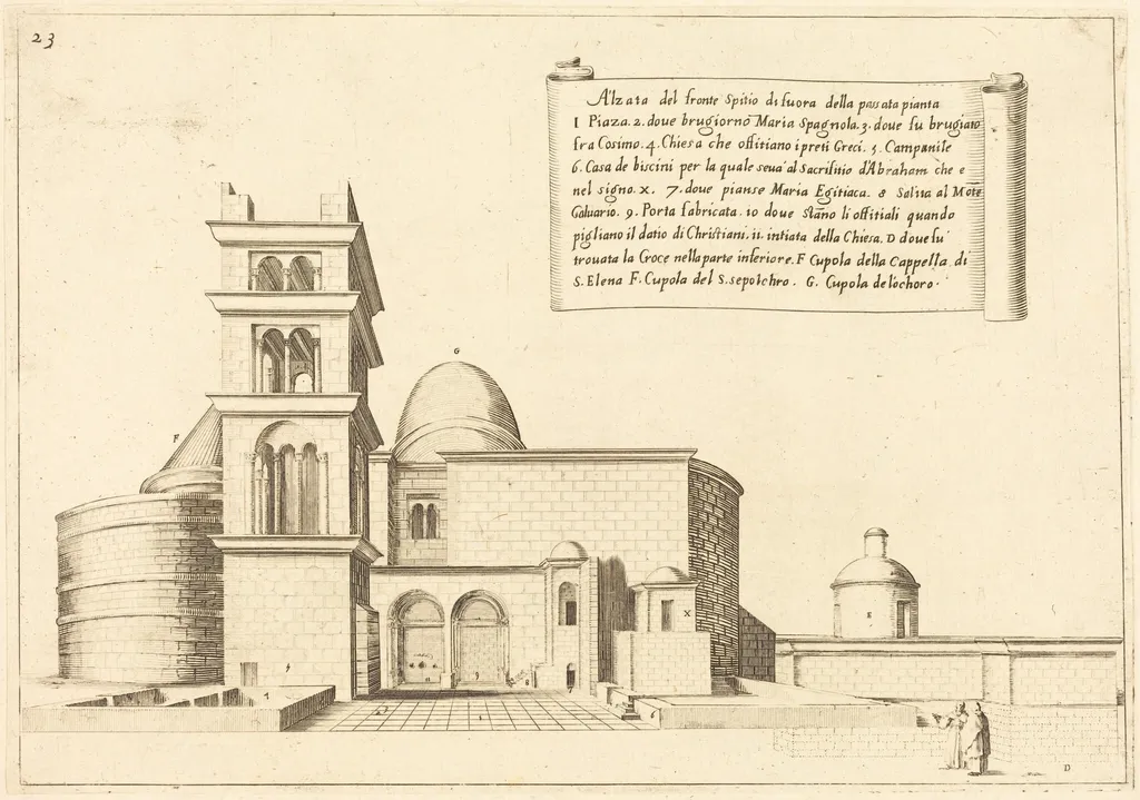 Elevation of a Church, by Jacques Callot, ink, 1619