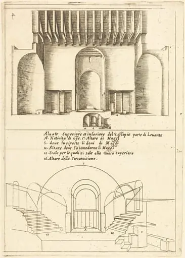Elevation of the Church of the Holy Manger, by Jacques Callot