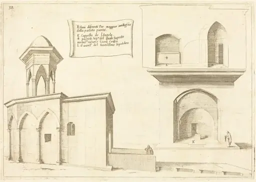 Elevation of the Church of the Holy Sepulchre, by Jacques Callot