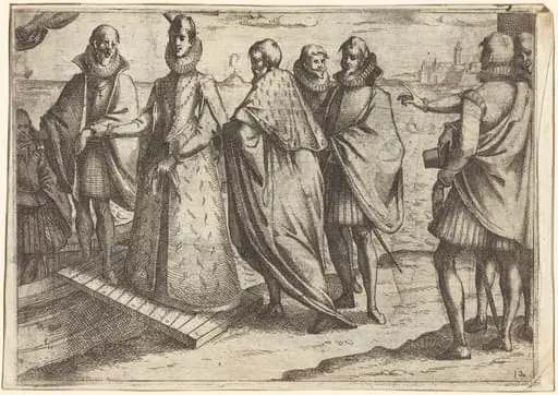Embarkation at Genoa [recto], by Jacques Callot