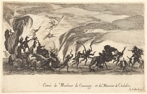 Entry of M. de Couvonge and M. de Chalabre, by Jacques Callot