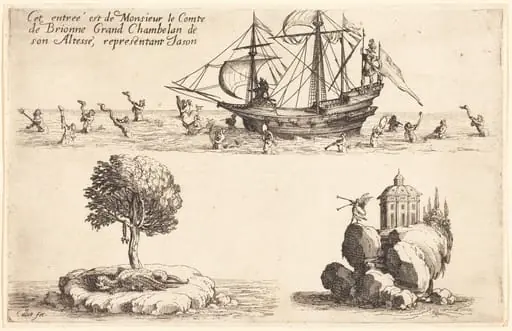 Entry of M. le Comte de Brionne, Grand Chamberlain of His Highness,Representing Jason, by Jacques Callot