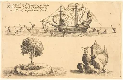 Entry of M. le Comte de Brionne, Grand Chamberlain of His Highness,Representing Jason, by Jacques Callot