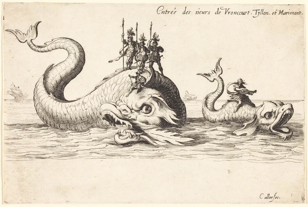 Entry of Mm. de Vroncourt, Tyllon, and Marimont, by Jacques Callot, ink, 1627
