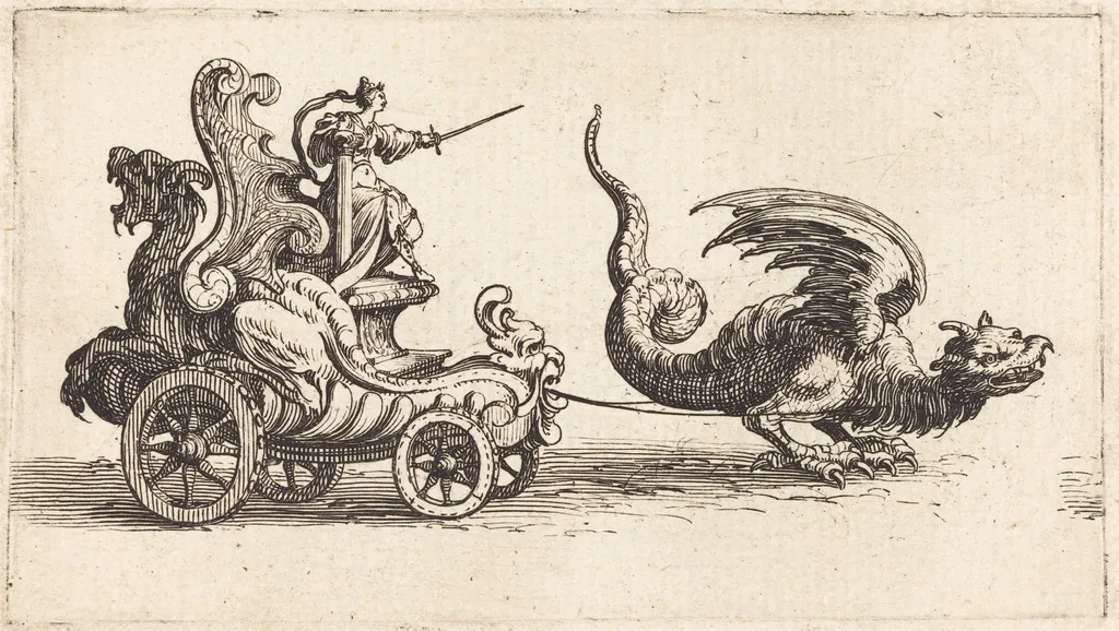 Entry of Monseigneur Henry de Lorraine, Marquis de Moy, under the Name of Pirandre, by Jacques Callot, ink, 1627