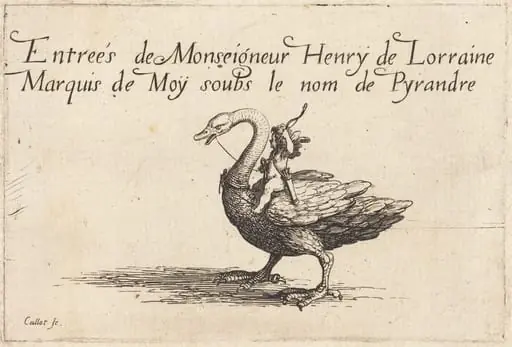 Entry of Monseigneur Henry de Lorraine, Marquis de Moy, under the Name of Pirandre, by Jacques Callot