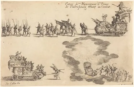 Entry of the Prince of Pfaltzbourg, by Jacques Callot