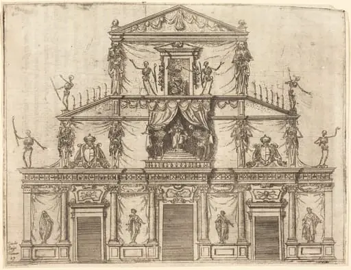 Façade of San Lorenzo, Florence, by Jacques Callot