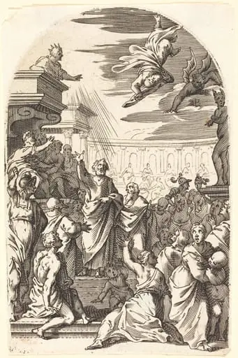 Fall of Simon the Magician, by Jacques Callot