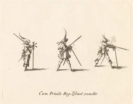 Firing the Musket, by Jacques Callot