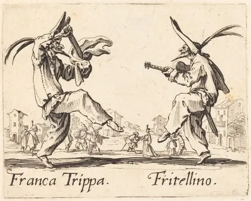 Franca Trippa and Fritellino, by Jacques Callot