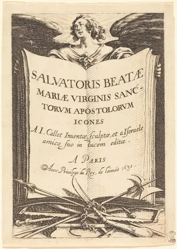 Frontispiece for "The Large Apostles", by Jacques Callot