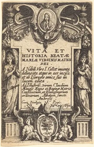 Frontispiece for "The Life of the Virgin", by Jacques Callot
